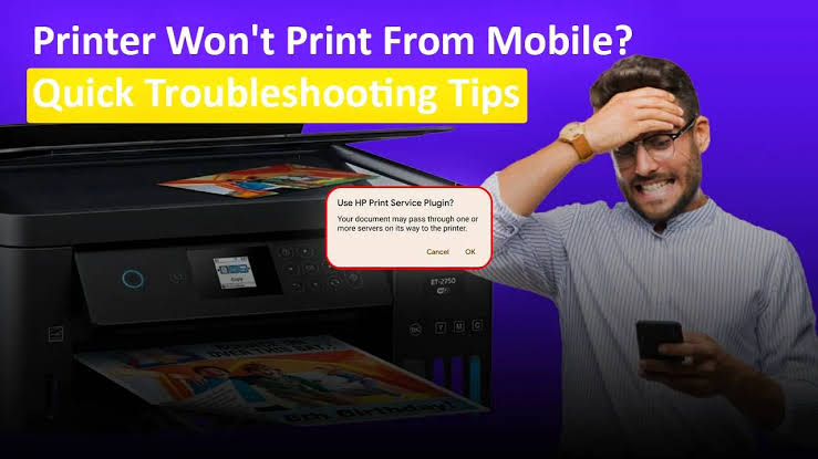 How do I get my printer to print from my mobile phone?